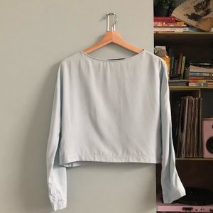 Pastel Blue Crop Top